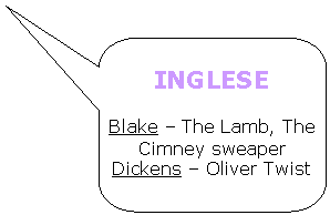 Rounded Rectangular Callout: INGLESE

Blake - The Lamb, The Cimney sweaper
Dickens - Oliver Twist
