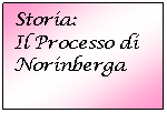 Text Box: Storia:
Il Processo di Norinberga
