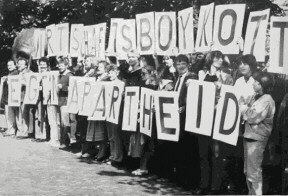 Manifestazione contro l'Apartheid