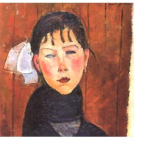 Amedeo Modigliani, "Maria, figlia del popolo", 1918, (partic.)
