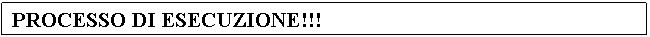 Text Box: PROCESSO DI ESECUZIONE!!!

