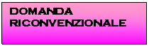 Text Box: DOMANDA
RICONVENZIONALE
