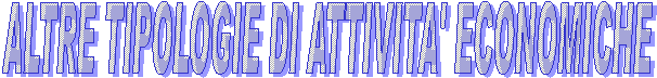 ALTRE TIPOLOGIE DI ATTIVITA' ECONOMICHE