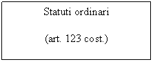 Text Box: Statuti ordinari

(art. 123 cost.)
