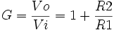 G = \frac   = 1 + \frac  