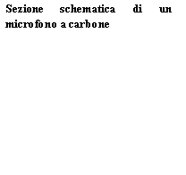 Text Box: Sezione schematica di un microfono a carbone