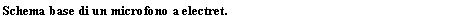 Text Box: Schema base di un microfono a electret.