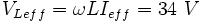 V_=\omega LI_=34\ V