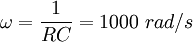 \omega =\frac 1=1000\ rad/s