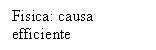 Text Box: Fisica: causa efficiente 
e materia
