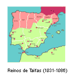 Mapa de los Reinos de Taifas (entre los aos 1031 y 1086)