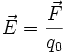 \vec E = \frac  