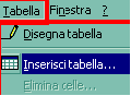 Comando Inserisci tabella