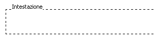 Riquadro in cui inserire l'intestazione