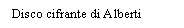 Text Box: Disco cifrante di Alberti