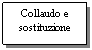 Text Box: Collaudo e sostituzione