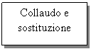 Text Box: Collaudo e sostituzione