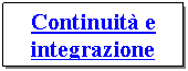 Text Box: Continuit e integrazione