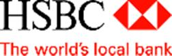 HSBC's corporate identity, carrying the strapline, 'The world's local bank'.