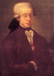 Mozart in un dipinto del 1777