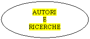 Oval: AUTORI 
E
RICERCHE
