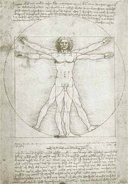 Uomo Vitruviano: Leonardo da Vinci disegno del corpo umano