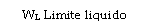 Text Box: WL Limite liquido