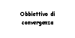 Text Box: Obbiettivo di convergenza
