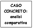 Text Box: CASO  CONCRETO:
analisi comparativa

